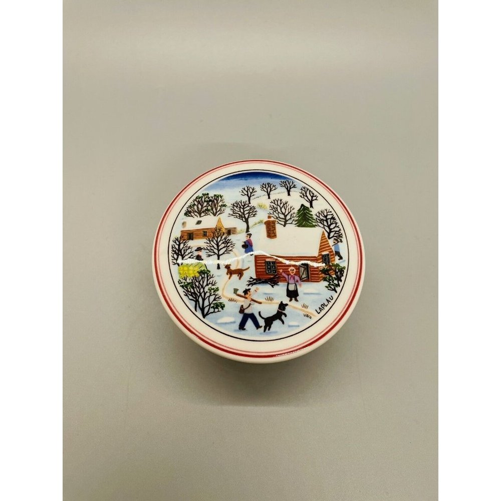 VTG Villeroy & Boch Gerard Laplau Porcelain Round Covered Box Luxembourg